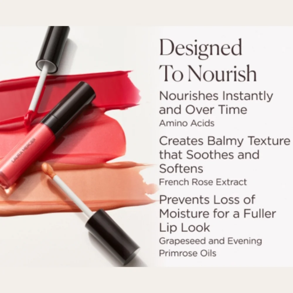 Laura Mercier Melted Sugar Lip Gloss (Soft Coral With Gold Pearl Shimmer)